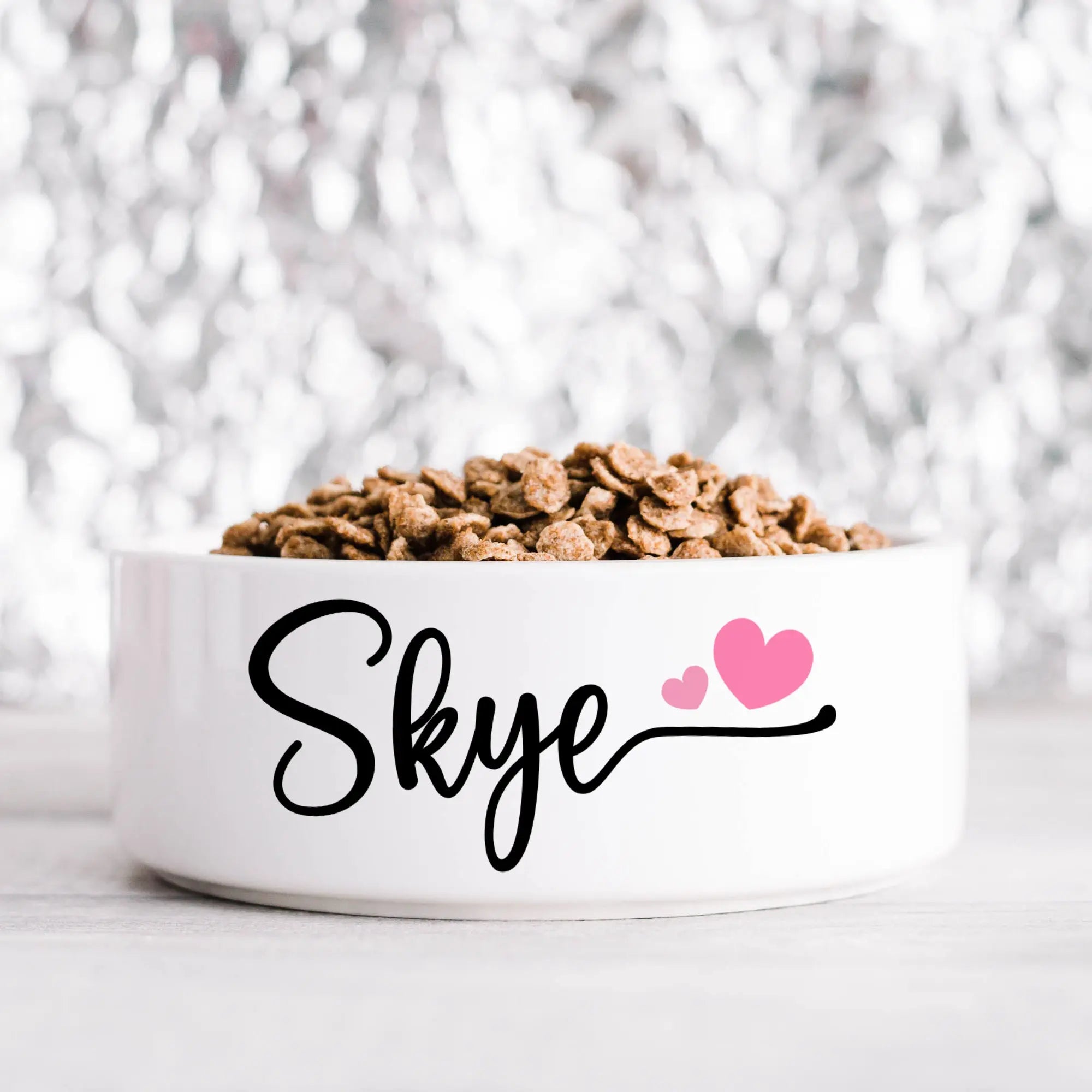 Pink Sweet Hearts Pet Bowl