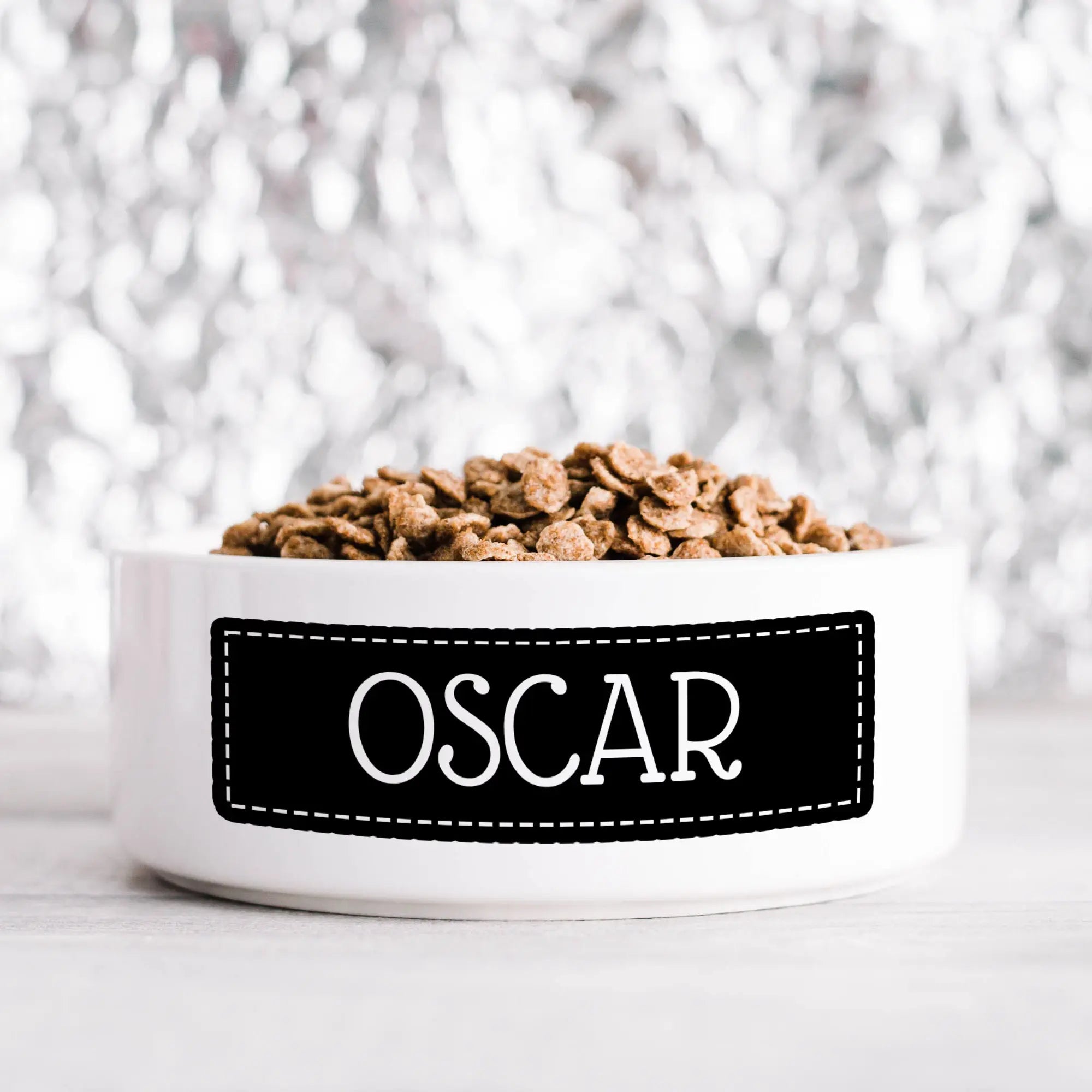 Stitched Label Pet Bowl