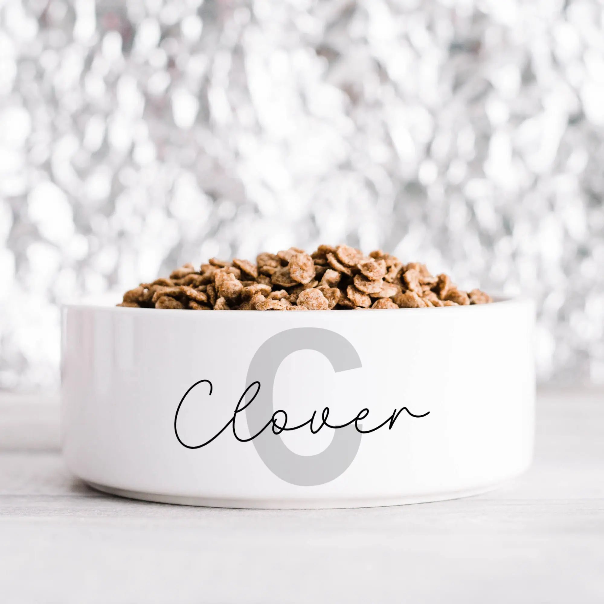 Monogram Script Pet Bowl