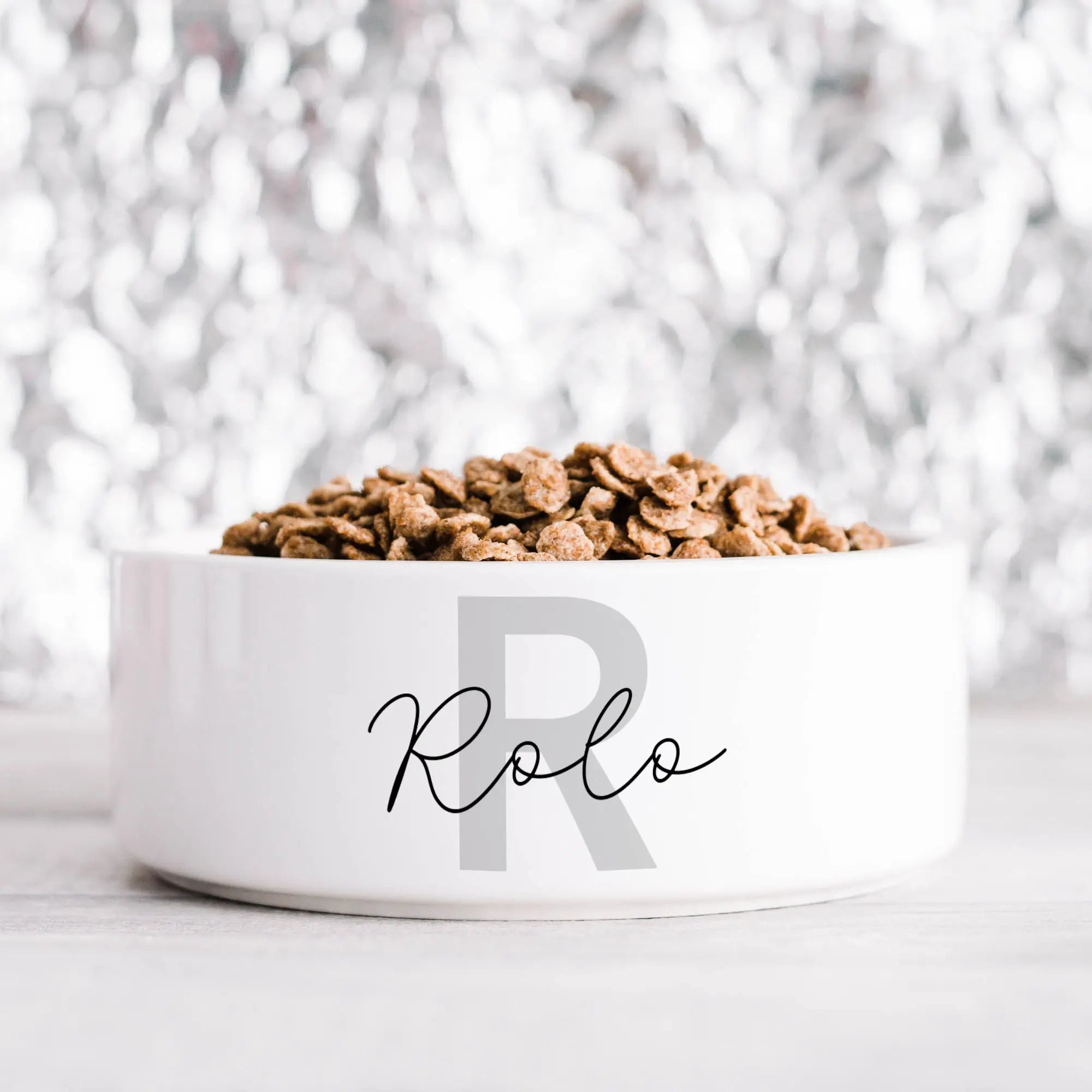 Monogram Script Pet Bowl