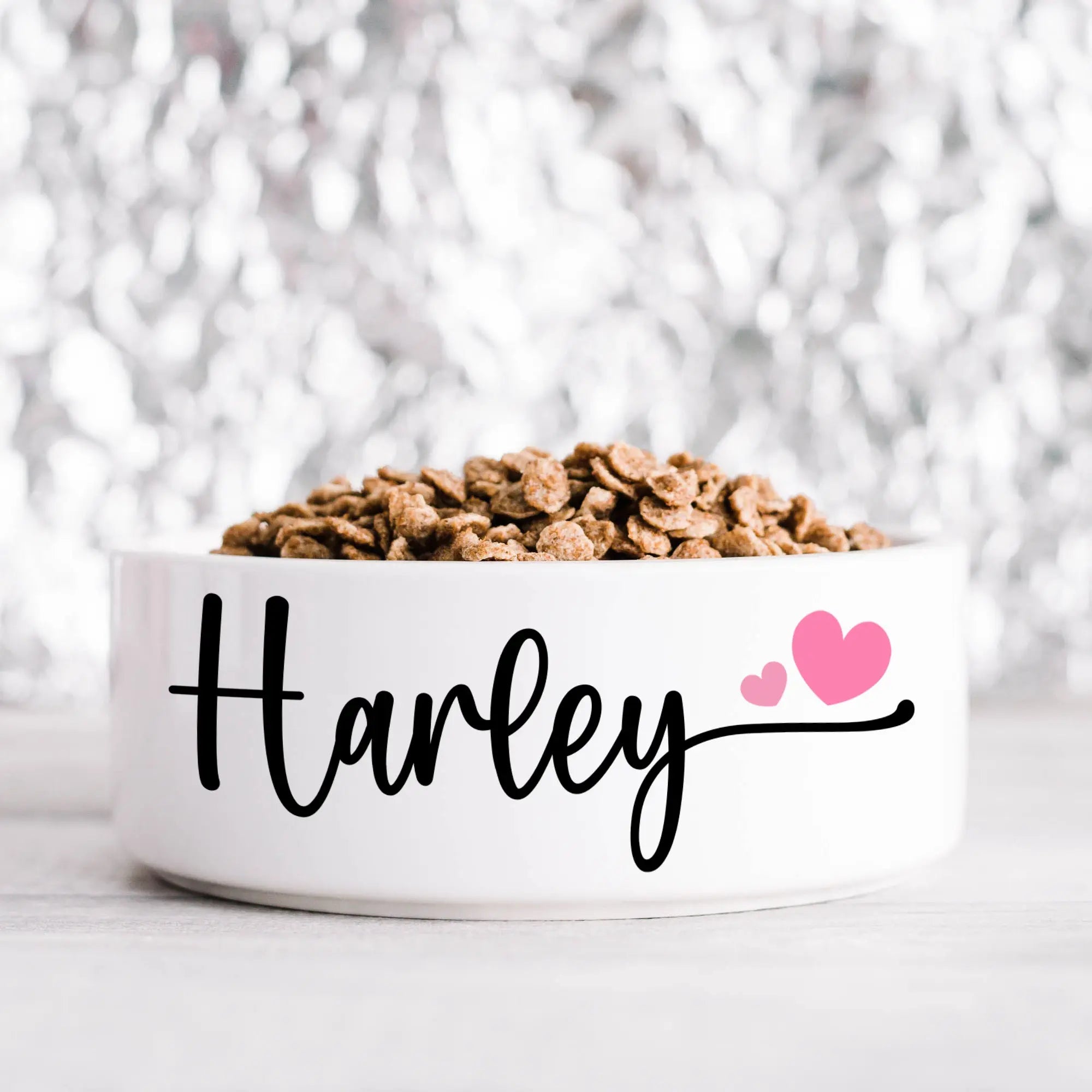 Pink Sweet Hearts Pet Bowl