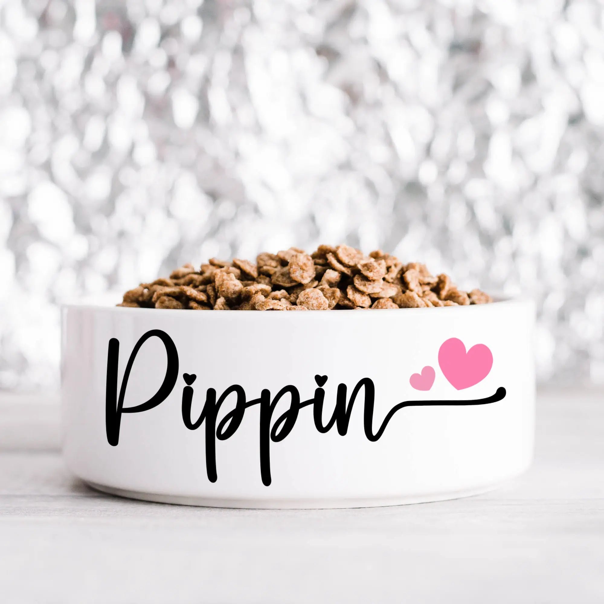 Pink Sweet Hearts Pet Bowl