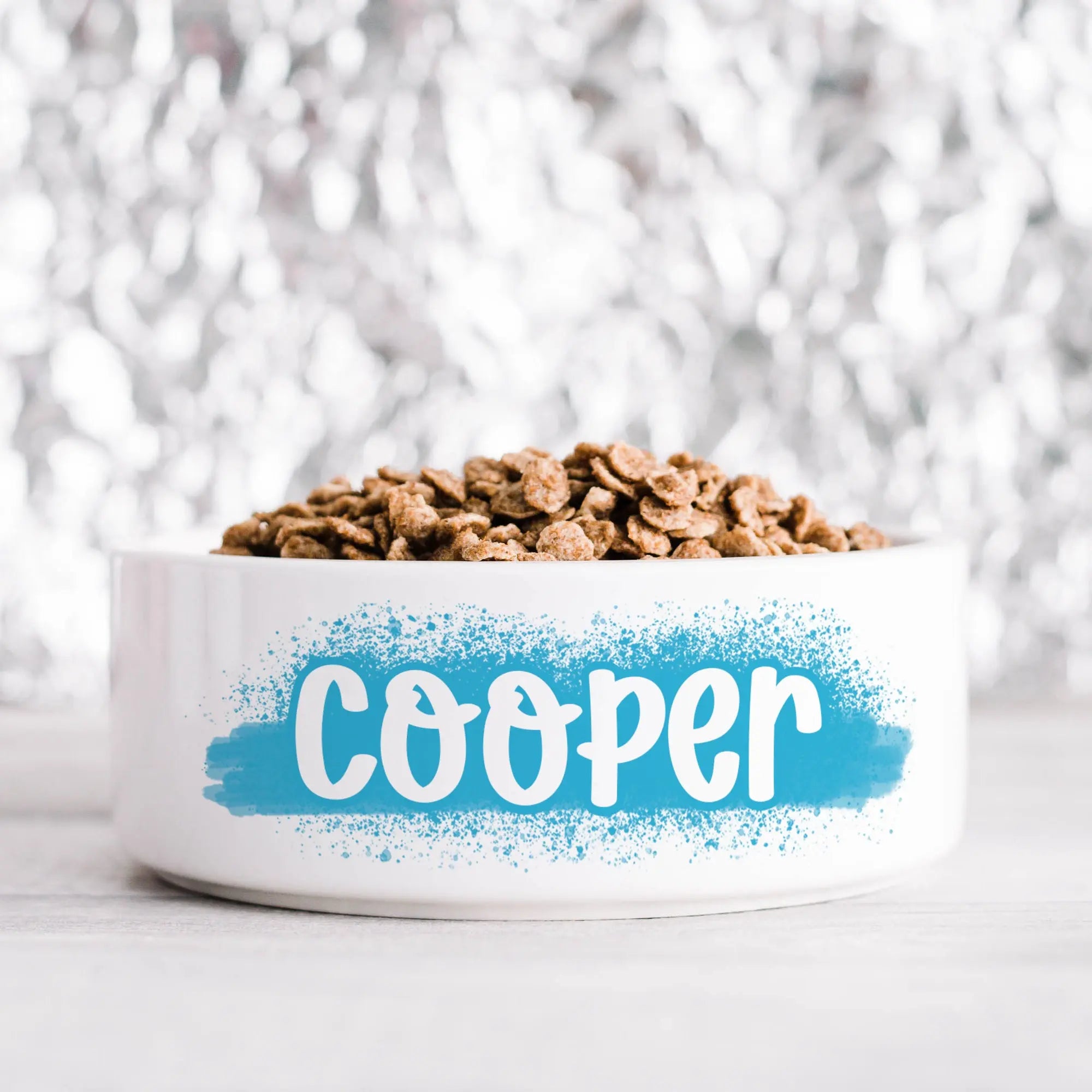 Blue Paint Stroke Pet Bowl