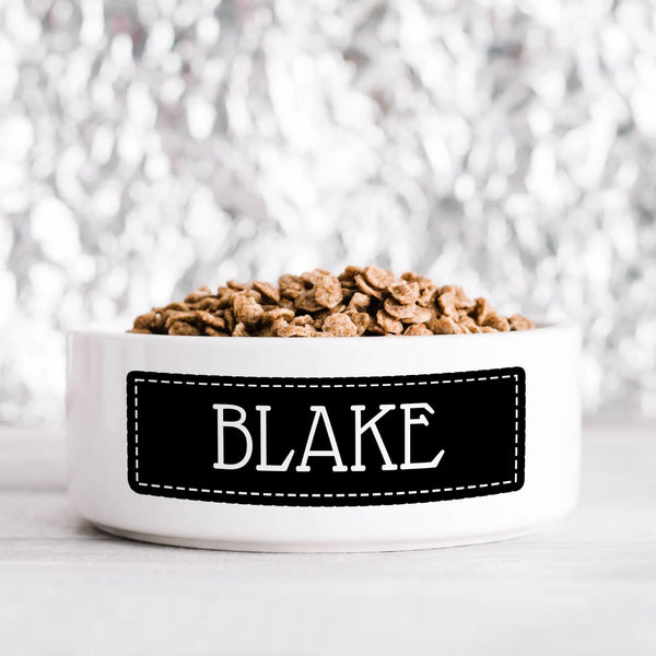 Stitched Label Pet Bowl