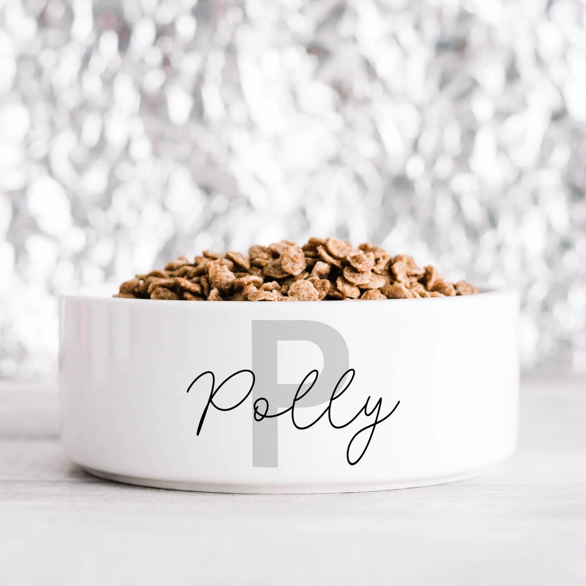 Monogram Script Pet Bowl