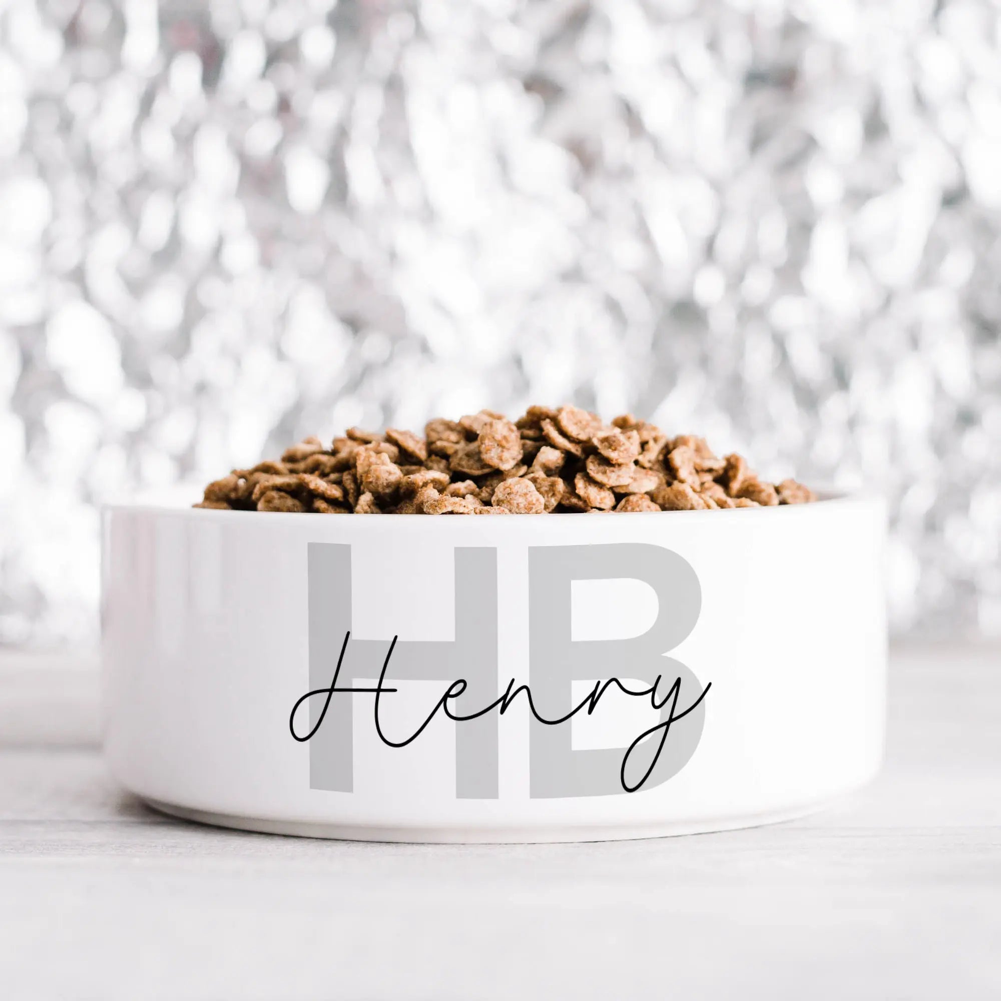 Monogram Script Pet Bowl